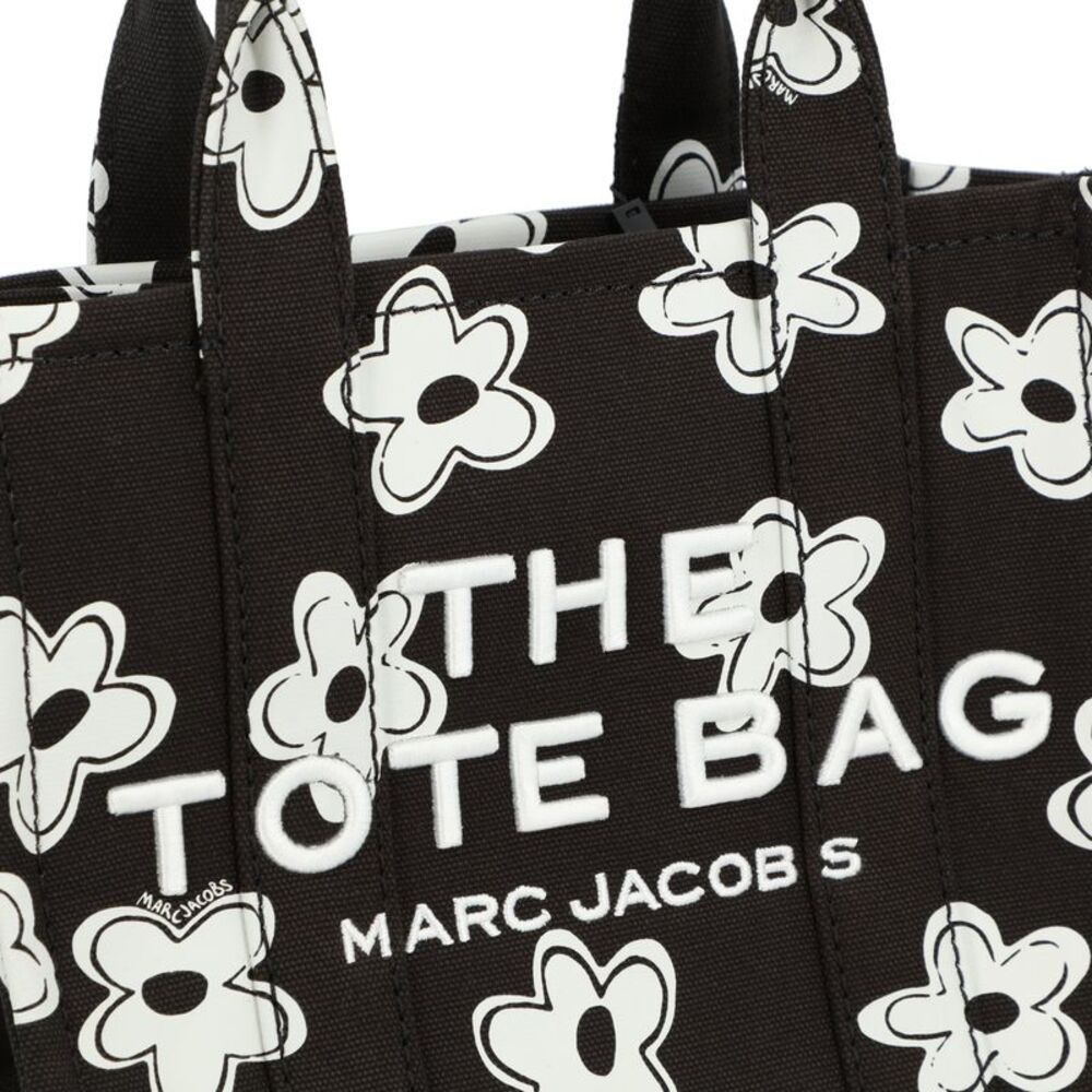 Marc Jacobs Black Handbag "The Small Tote Bag" with All-Over Floral Print and - Picture 5 of 5